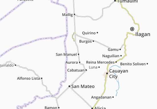 Karte Stadtplan San Manuel