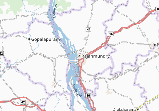 Kaart Plattegrond Rajahmundry