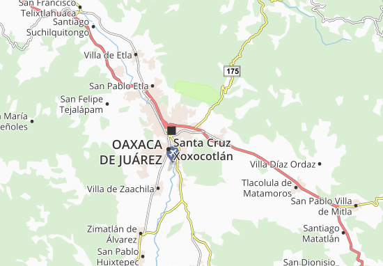 Kaart Plattegrond Santa Cruz Amilpas