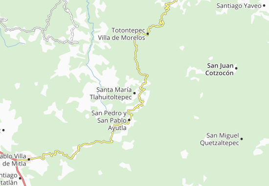 Mapa Santa María Tlahuitoltepec