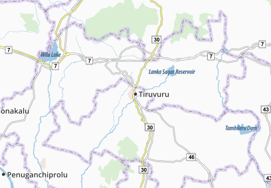 Mapa Tiruvuru