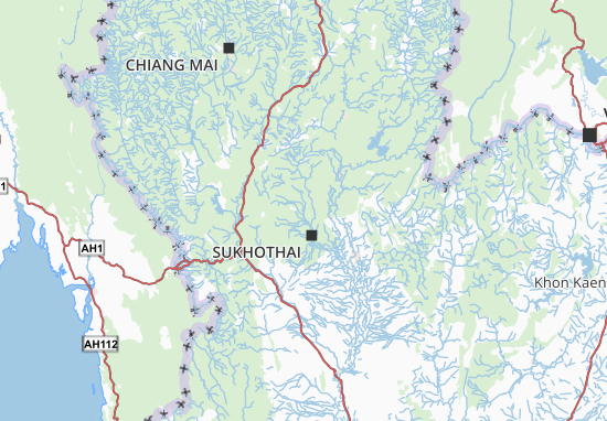 Mapa Sukhothai