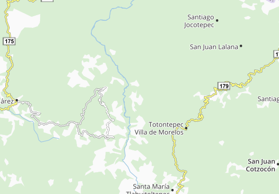 Mapa San Ildefonso Villa Alta
