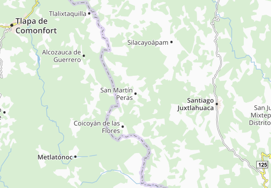 Kaart Plattegrond San Martín Peras