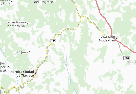 Mapa Santa María Nduayaco