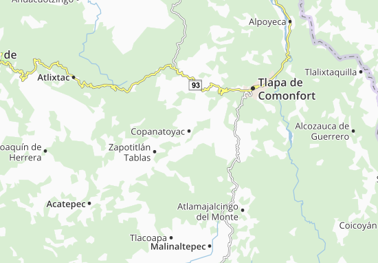 Mapa Copanatoyac