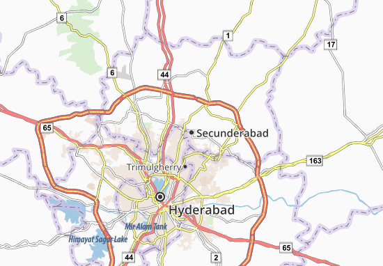 Karte Stadtplan Secunderabad