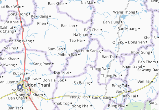 Karte Stadtplan Phibun Rak