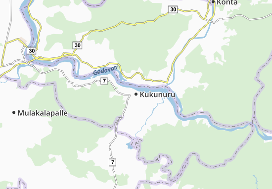 Karte Stadtplan Kukunuru