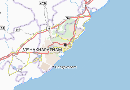 Karte Stadtplan Vishakhapatnam