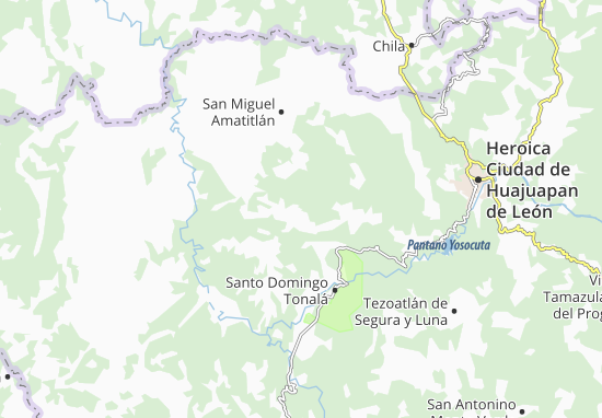 Karte Stadtplan Santos Reyes Yucuná