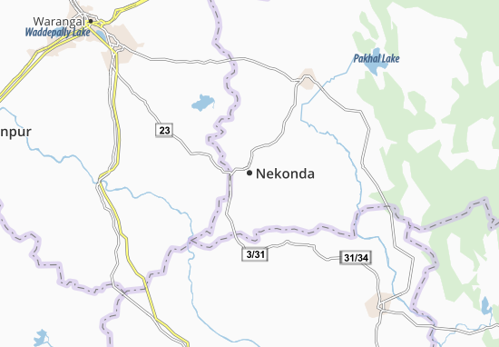 Karte Stadtplan Nekonda