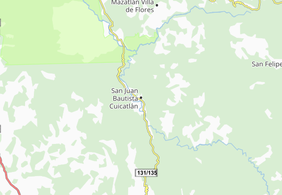 Mapa San Juan Bautista Cuicatlán