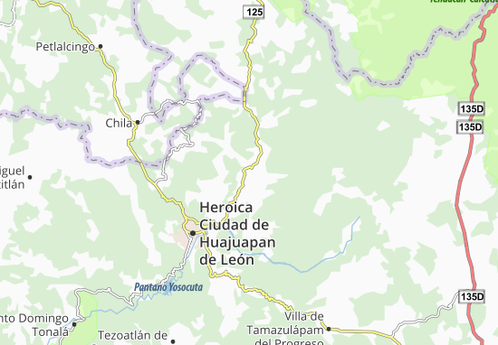 Kaart Plattegrond Santa María Camotlán