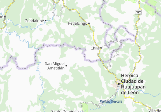 Kaart Plattegrond Santiago Ayuquililla