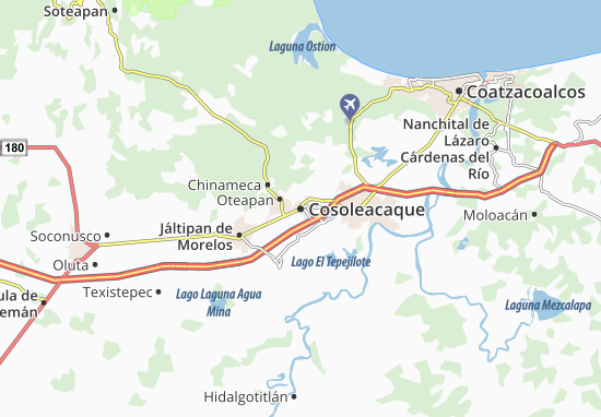 Karte Stadtplan Cosoleacaque