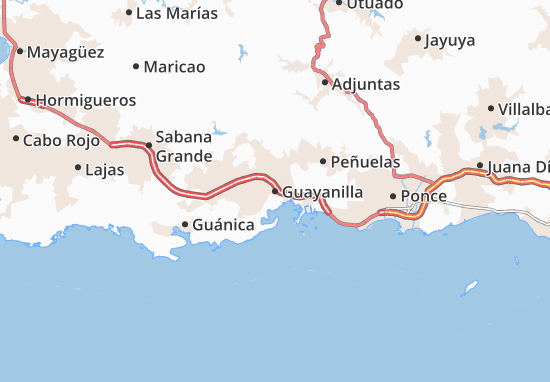 Kaart Plattegrond Guayanilla