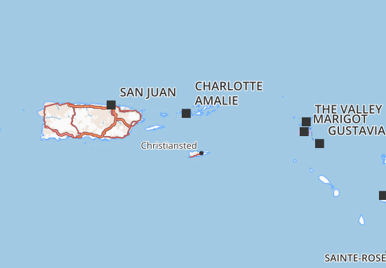 Karte Stadtplan Virgin Islands of the United States