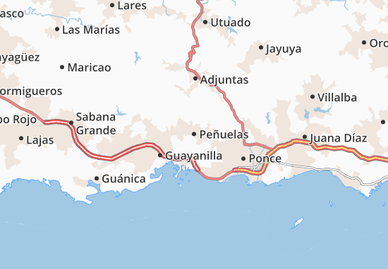 Karte Stadtplan Peñuelas