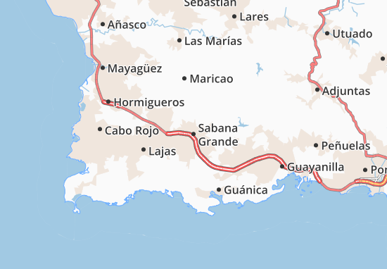 Karte Stadtplan Sabana Grande