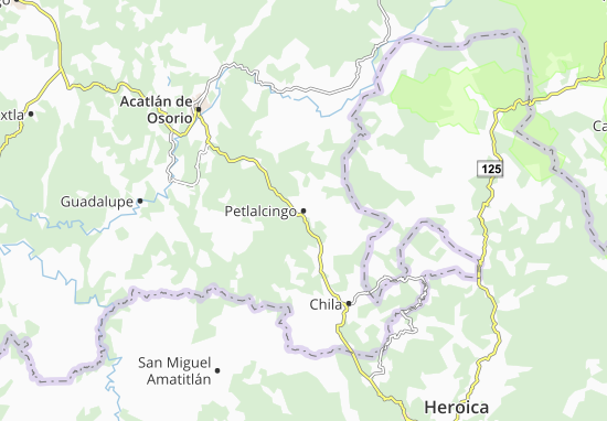 Karte Stadtplan Petlalcingo