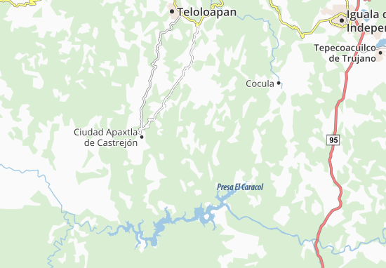 Kaart Plattegrond Cuetzala del Progreso