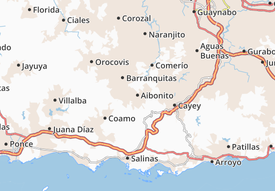Kaart Plattegrond Aibonito