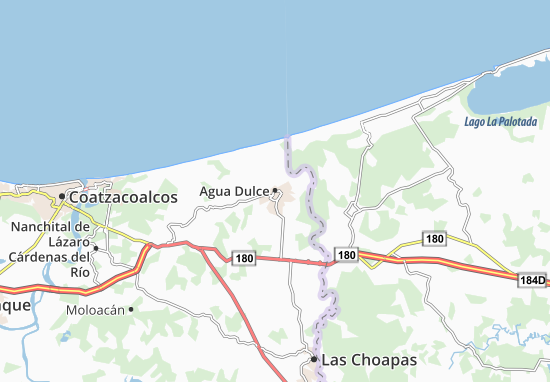 Karte Stadtplan Agua Dulce