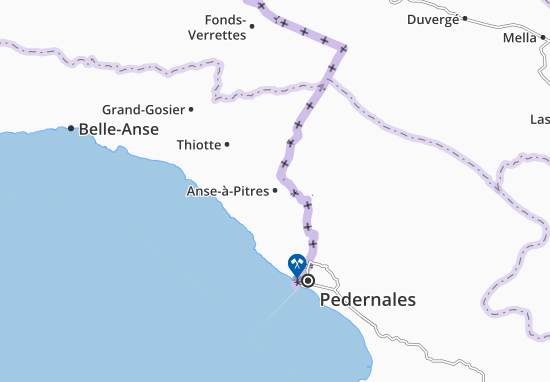 Kaart Plattegrond Anse-à-Pitres