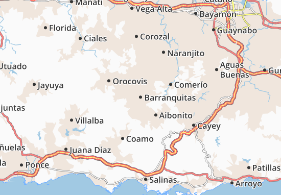 Karte Stadtplan Barranquitas