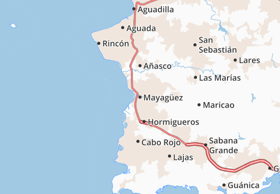 Karte Stadtplan Mayagüez