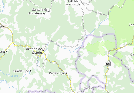 Mapa San Jerónimo Xayacatlán