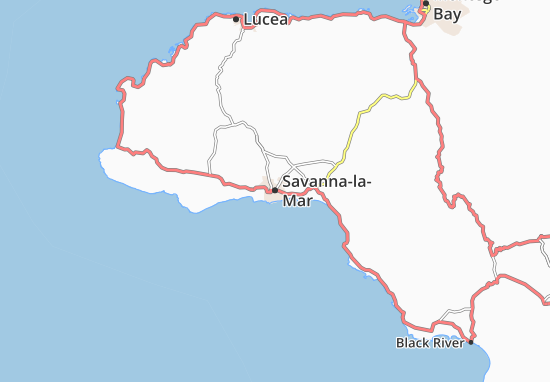 Mapa Savanna-la-Mar