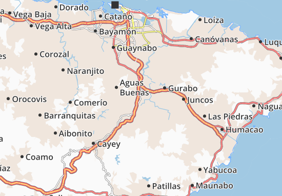 Kaart Plattegrond Caguas