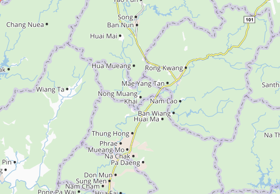 Kaart Plattegrond Nong Muang Khai