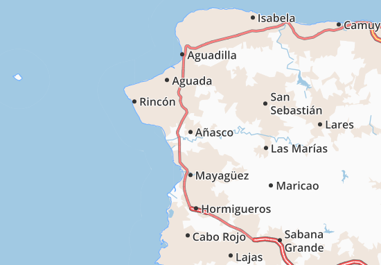 Kaart Plattegrond Añasco