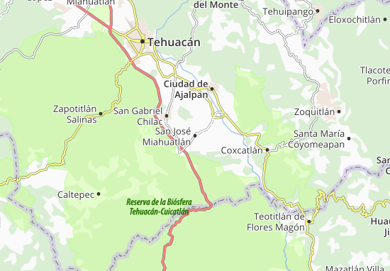 San José Miahuatlán Map