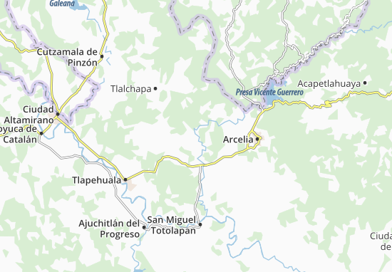 Mapa San Miguel Tecomatlán