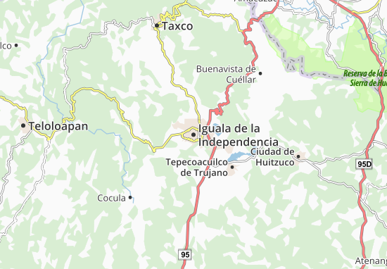 Kaart Plattegrond Iguala de la Independencia