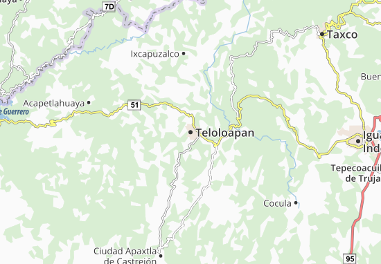 Kaart Plattegrond Teloloapan
