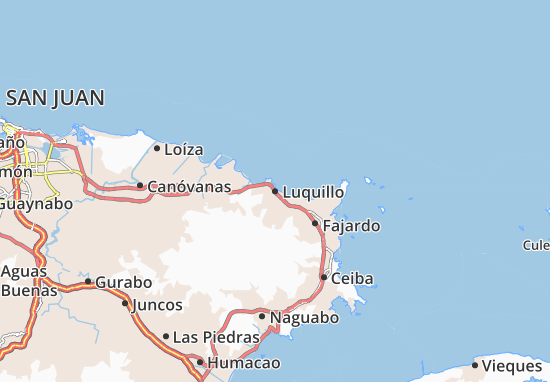 Karte Stadtplan Luquillo