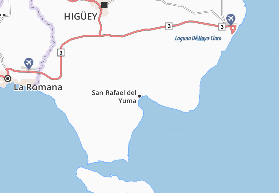 Karte Stadtplan San Rafael del Yuma