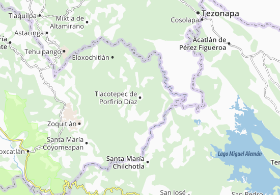 Tlacotepec de Porfirio Díaz Map