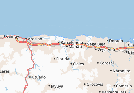 Karte Stadtplan Manatí
