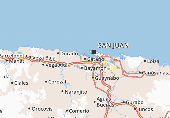 Kaart Plattegrond Cataño