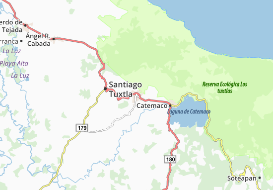 Karte Stadtplan San Andrés Tuxtla