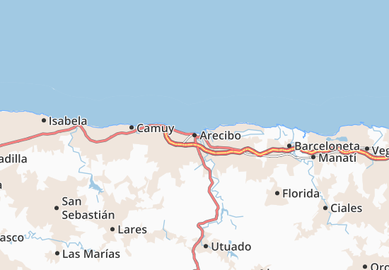 Karte Stadtplan Arecibo