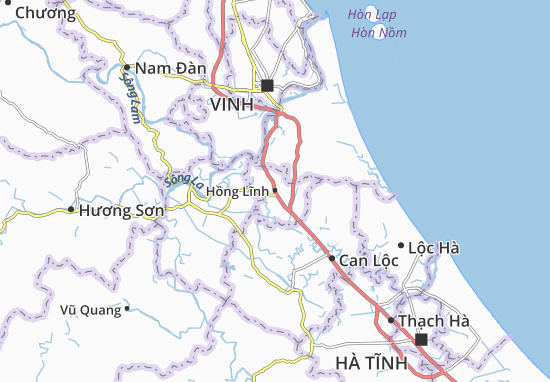 Karte Stadtplan Hồng Lĩnh