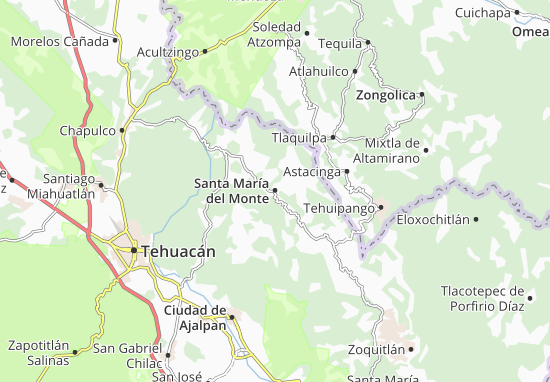 Kaart Plattegrond Santa María del Monte