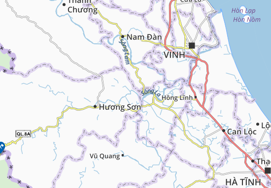 MICHELIN-Landkarte Sơn Tân - Stadtplan Sơn Tân - ViaMichelin
